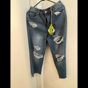 Jeans with tags